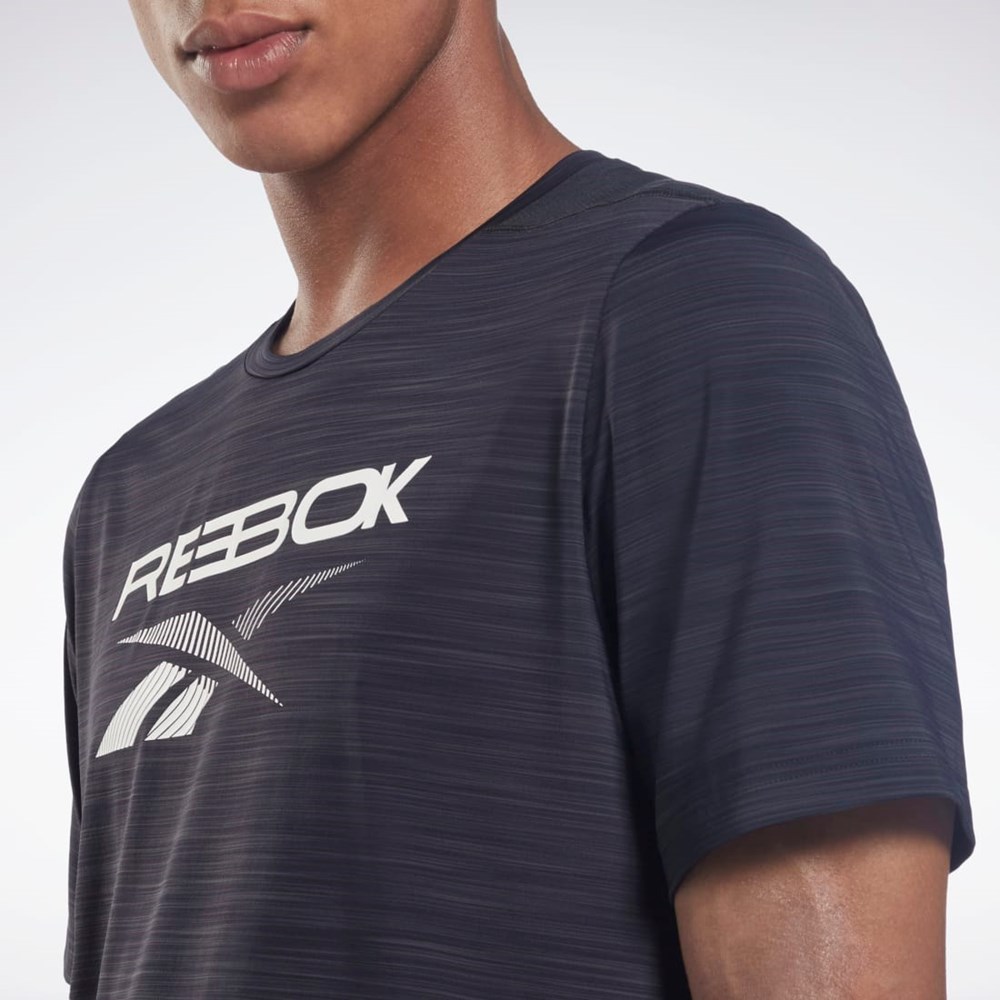 Reebok ACTIVCHILL Estampadas Move T-Shirt Negras | 20UQFLPEW