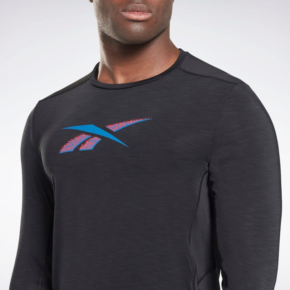 Reebok ACTIVCHILL Long Sleeve Athlete T-Shirt Negras | 20DRLSNXB