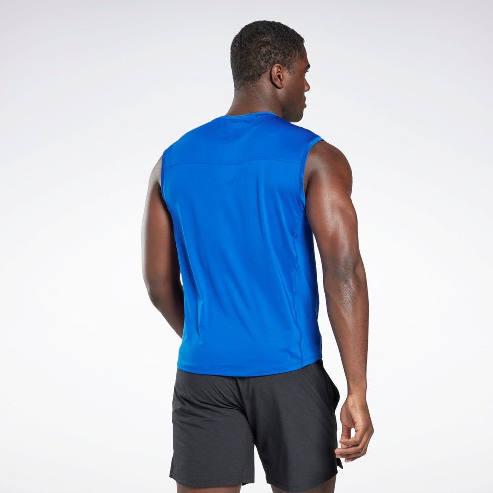 Reebok ACTIVCHILL Sin Manga T-Shirt Azules | 56HORIFPD