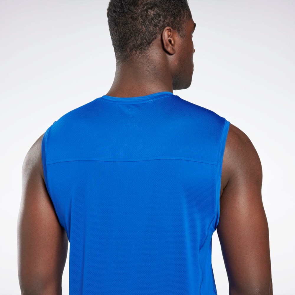 Reebok ACTIVCHILL Sin Manga T-Shirt Azules | 56HORIFPD