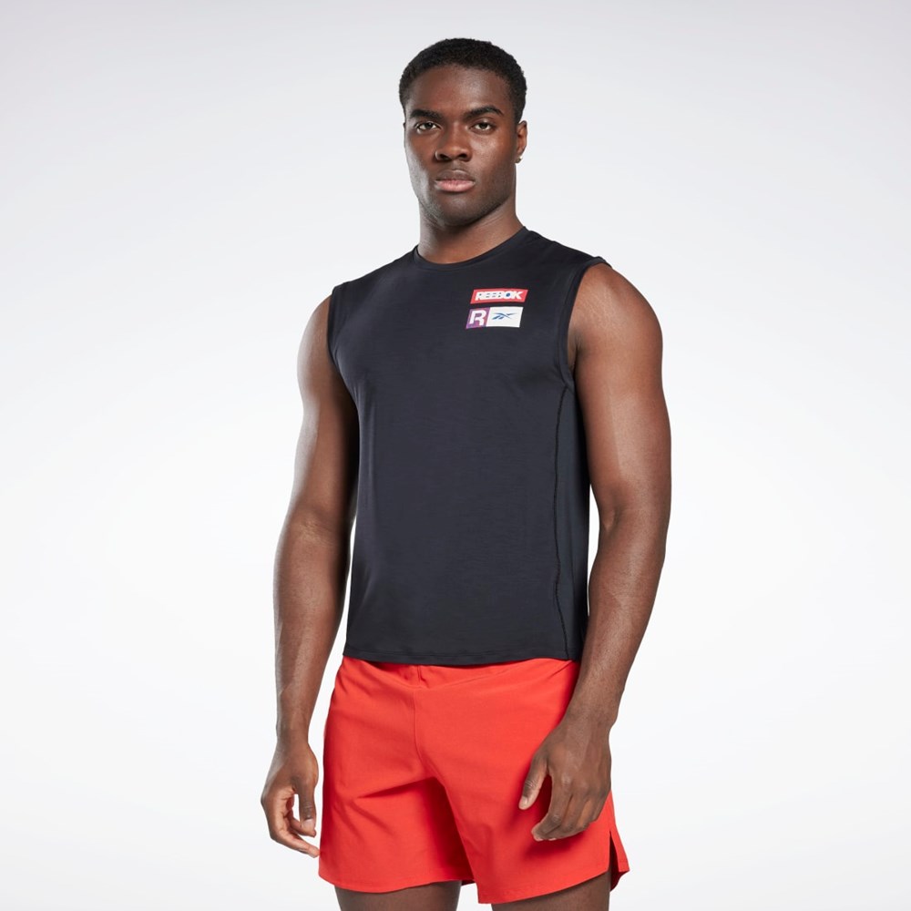 Reebok ACTIVCHILL Sin Manga T-Shirt Negras | 61FDLYZXE