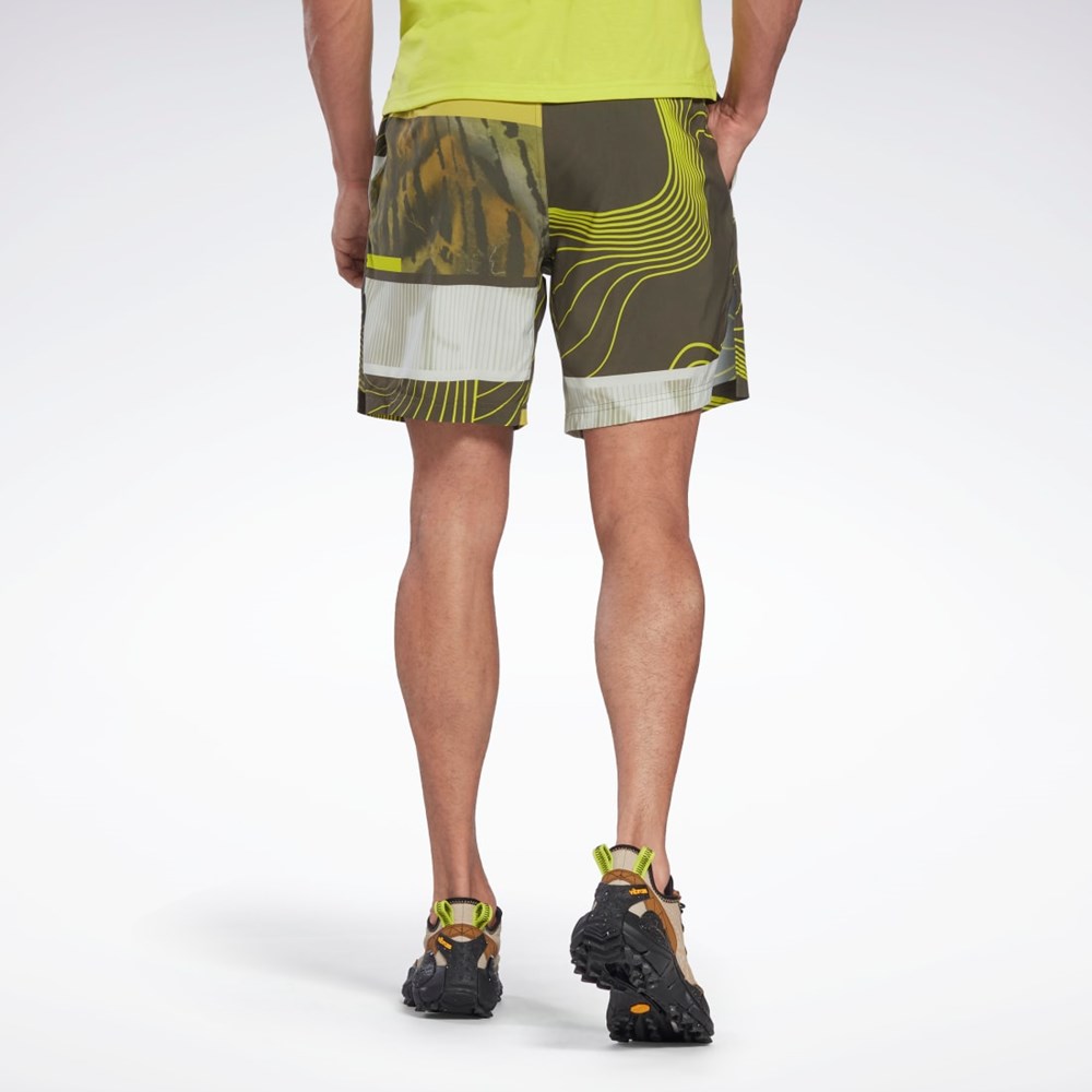 Reebok Austin Allover Print Shorts Verde | 37BCWZRYJ