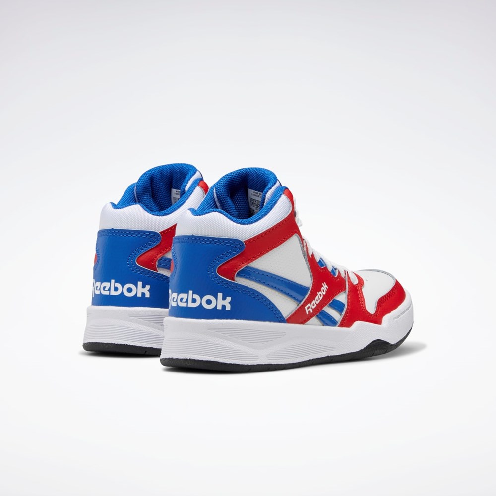 Reebok BB 4500 Court Shoes - Preschool Blancas Rojas Azules | 18REBXMAY