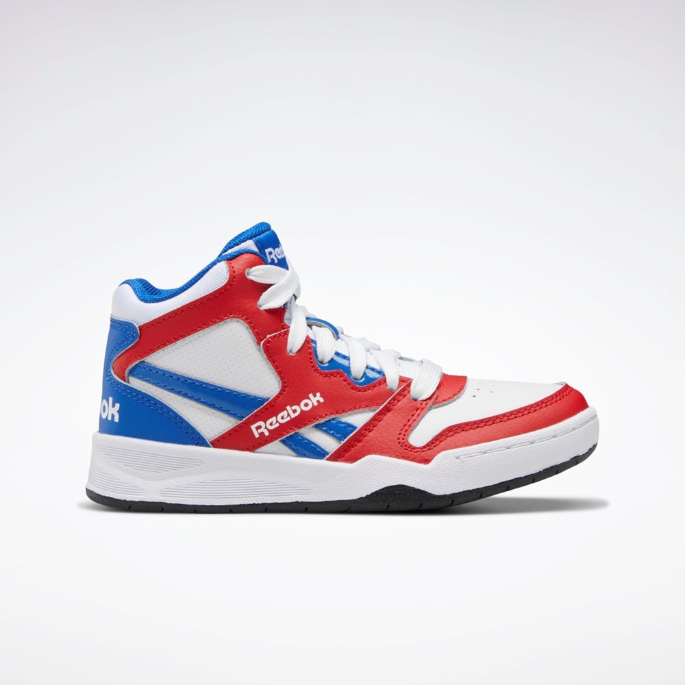 Reebok BB 4500 Court Shoes - Preschool Blancas Rojas Azules | 18REBXMAY