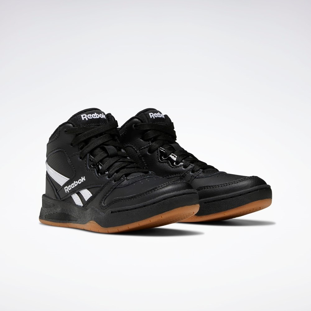 Reebok BB 4500 Court Shoes - Preschool Negras Negras Blancas | 46QMTYUEA