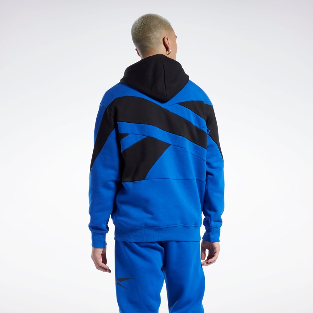 Reebok Basketball Back Vector Fleece Hoodie Azules | 48PTCVIKY