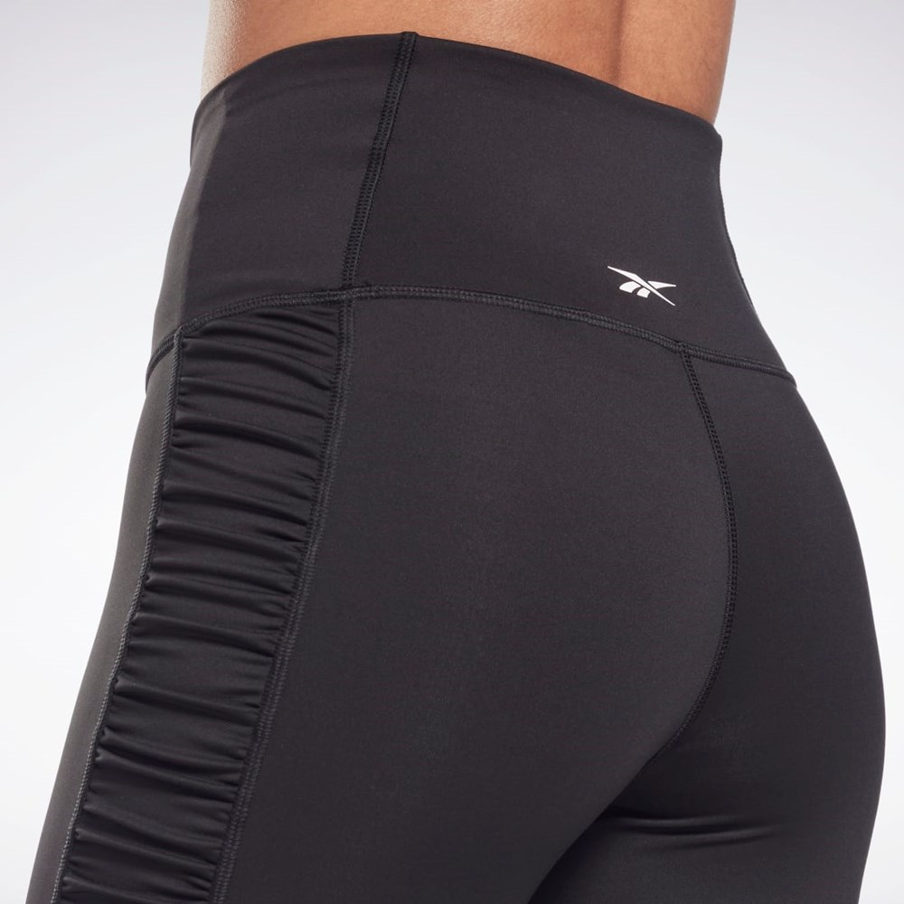 Reebok Bold High-Waisted Ruched Tights Negras | 57UJWVDEP