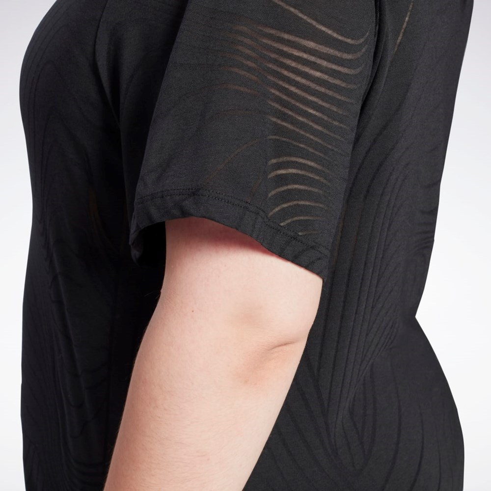 Reebok Burnout T-Shirt (Plus Size) Negras | 04WZMQHVR