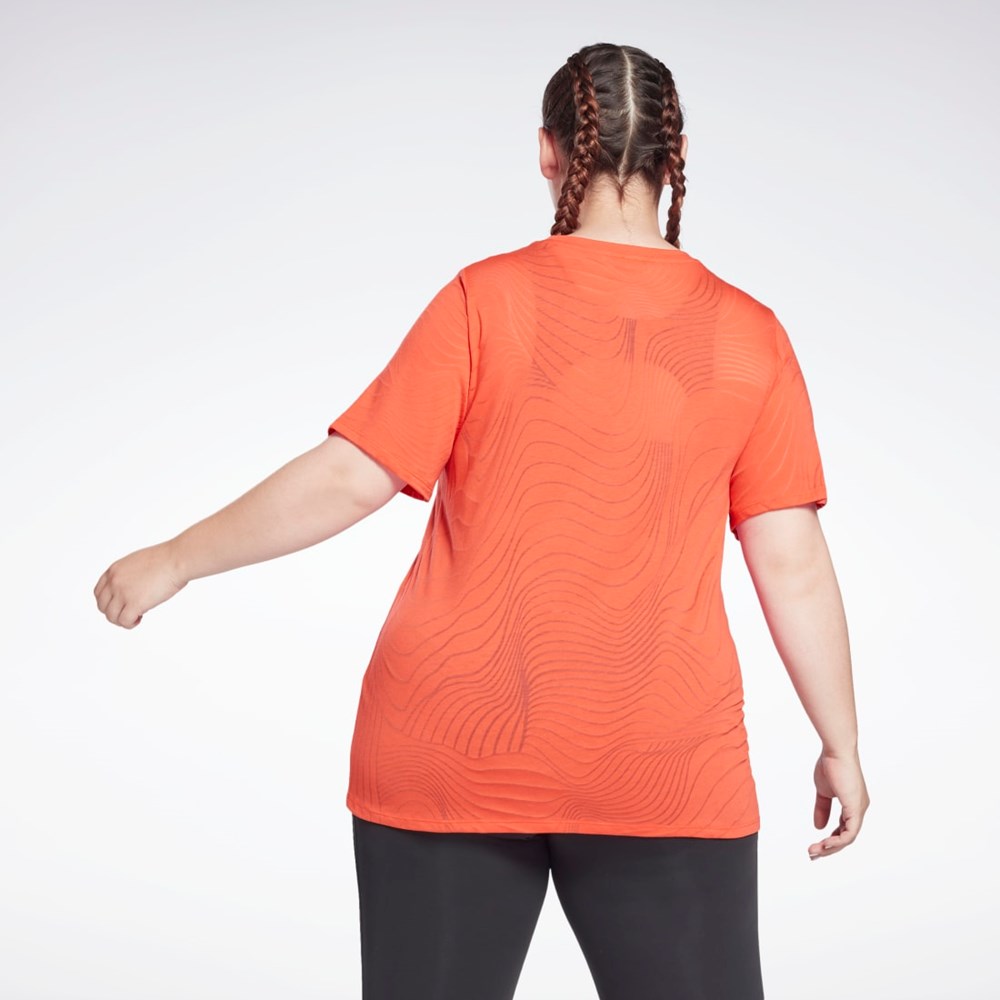 Reebok Burnout T-Shirt (Plus Size) Rojas | 17VTNAYEZ