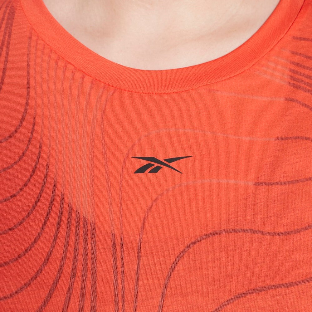 Reebok Burnout T-Shirt (Plus Size) Rojas | 17VTNAYEZ