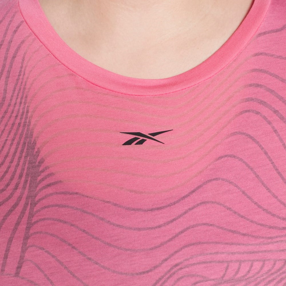 Reebok Burnout T-Shirt (Plus Size) Rosas | 70LAFVYXW