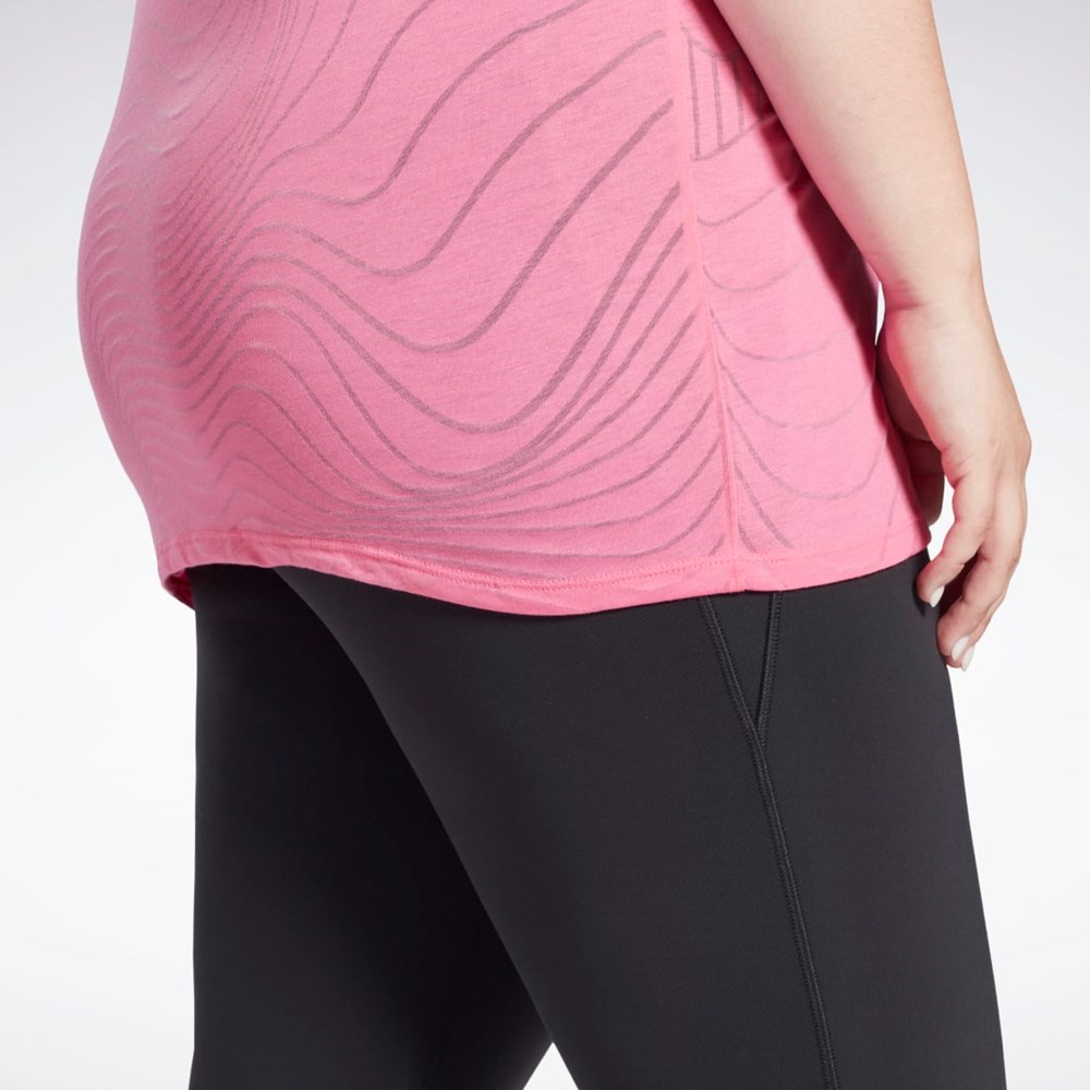 Reebok Burnout T-Shirt (Plus Size) Rosas | 70LAFVYXW