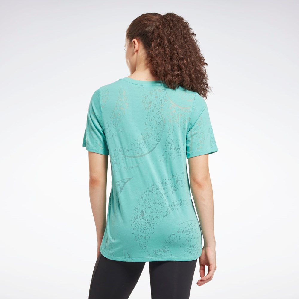 Reebok Burnout T-Shirt Semi Classic Teal | 70JBXLMYA