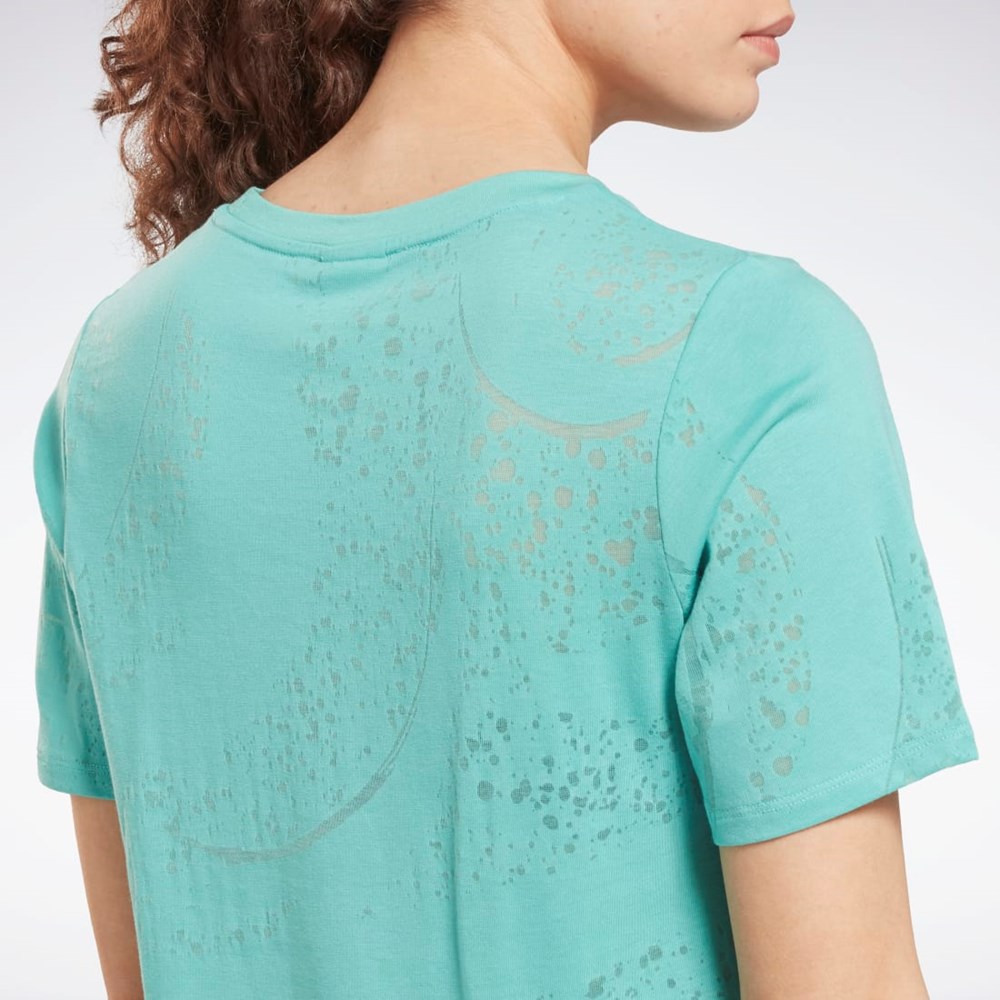 Reebok Burnout T-Shirt Semi Classic Teal | 70JBXLMYA