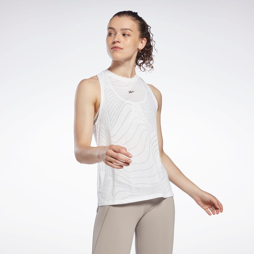 Reebok Burnout Tank Top Blancas | 67MAFHCXO