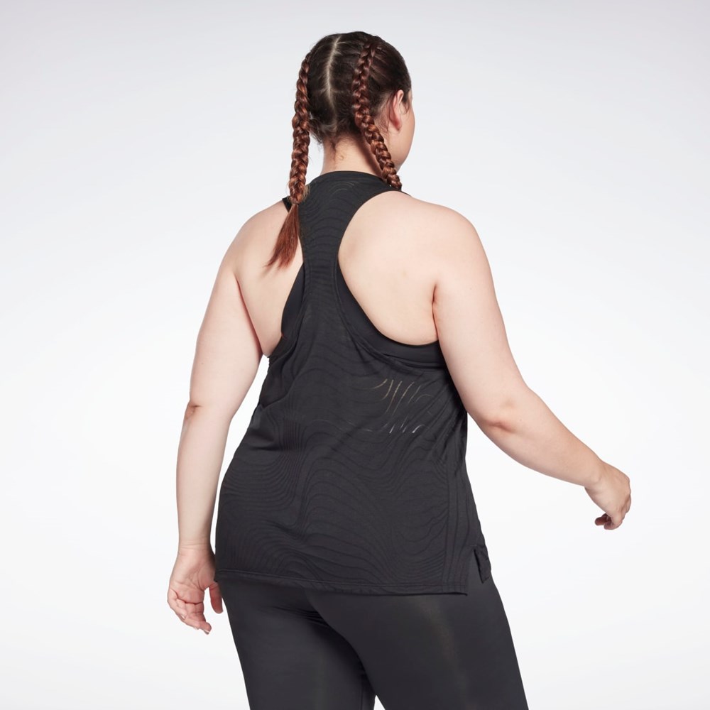 Reebok Burnout Tank Top (Plus Size) Negras | 68WKXZJHI