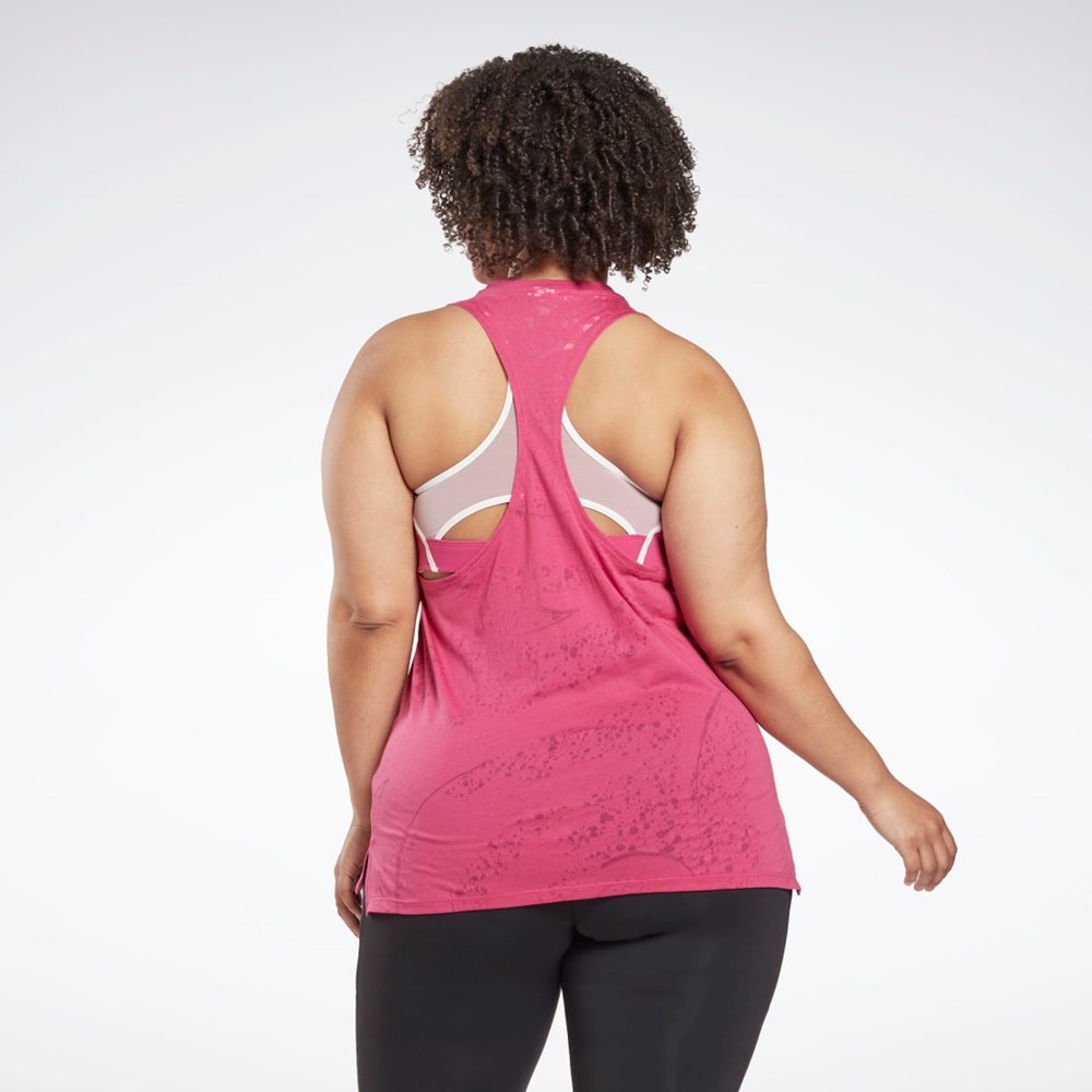 Reebok Burnout Tank Top (Plus Size) Rosas | 80DJSTNOC