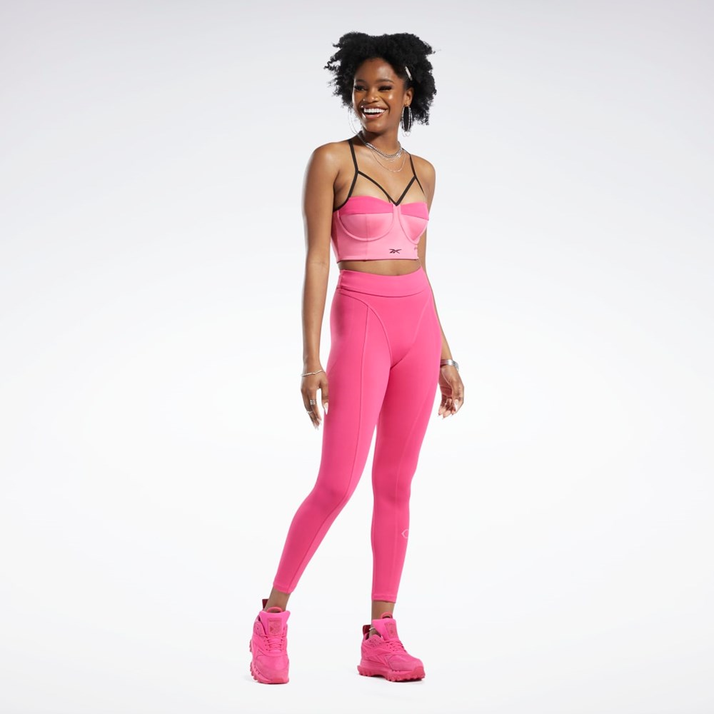 Reebok Cardi B Bralette Rosas Rosas | 60TJOHFRD
