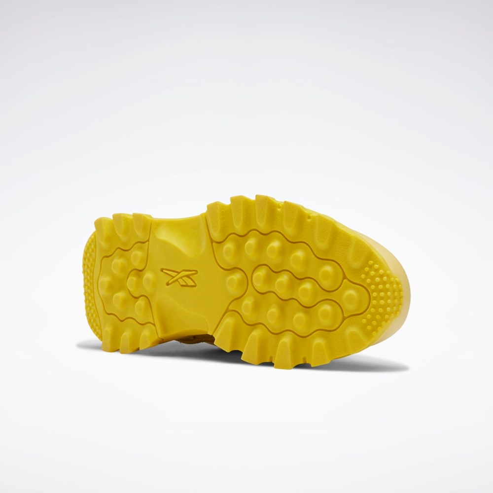 Reebok Cardi B Classic Leather V2 Shoes - Preschool Amarillo Amarillo Amarillo | 47JMTFVNK