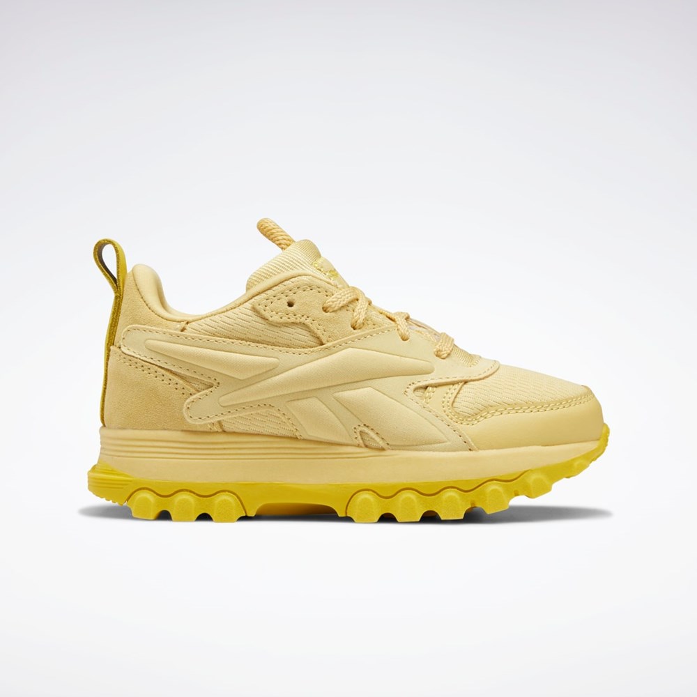 Reebok Cardi B Classic Leather V2 Shoes - Preschool Amarillo Amarillo Amarillo | 47JMTFVNK