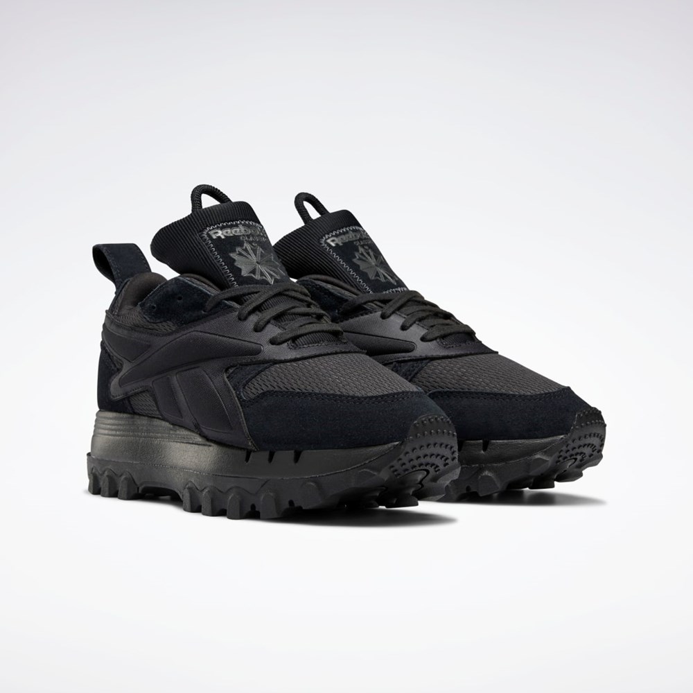 Reebok Cardi B Classic Leather V2 Shoes Negras Negras Negras | 79JZFKNSW