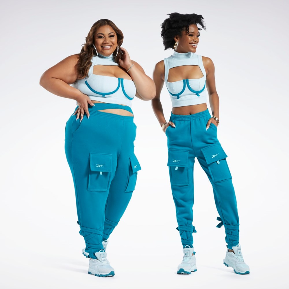 Reebok Cardi B Crop Top Azules | 06HYFVAQW