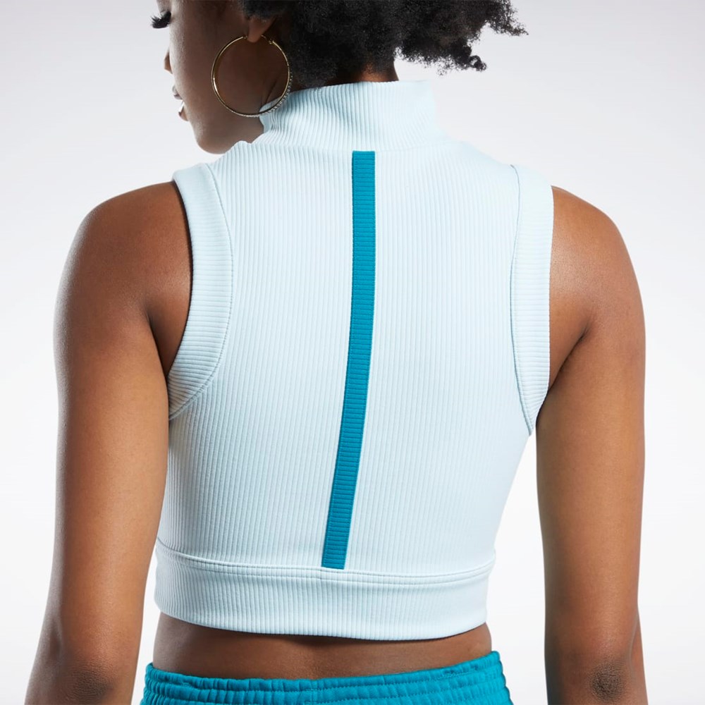Reebok Cardi B Crop Top Azules | 06HYFVAQW