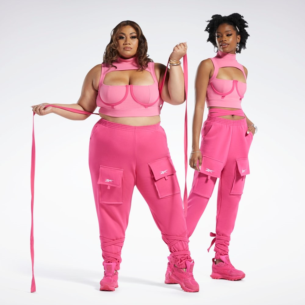 Reebok Cardi B Crop Top Rosas Rosas | 34GPWSBMD