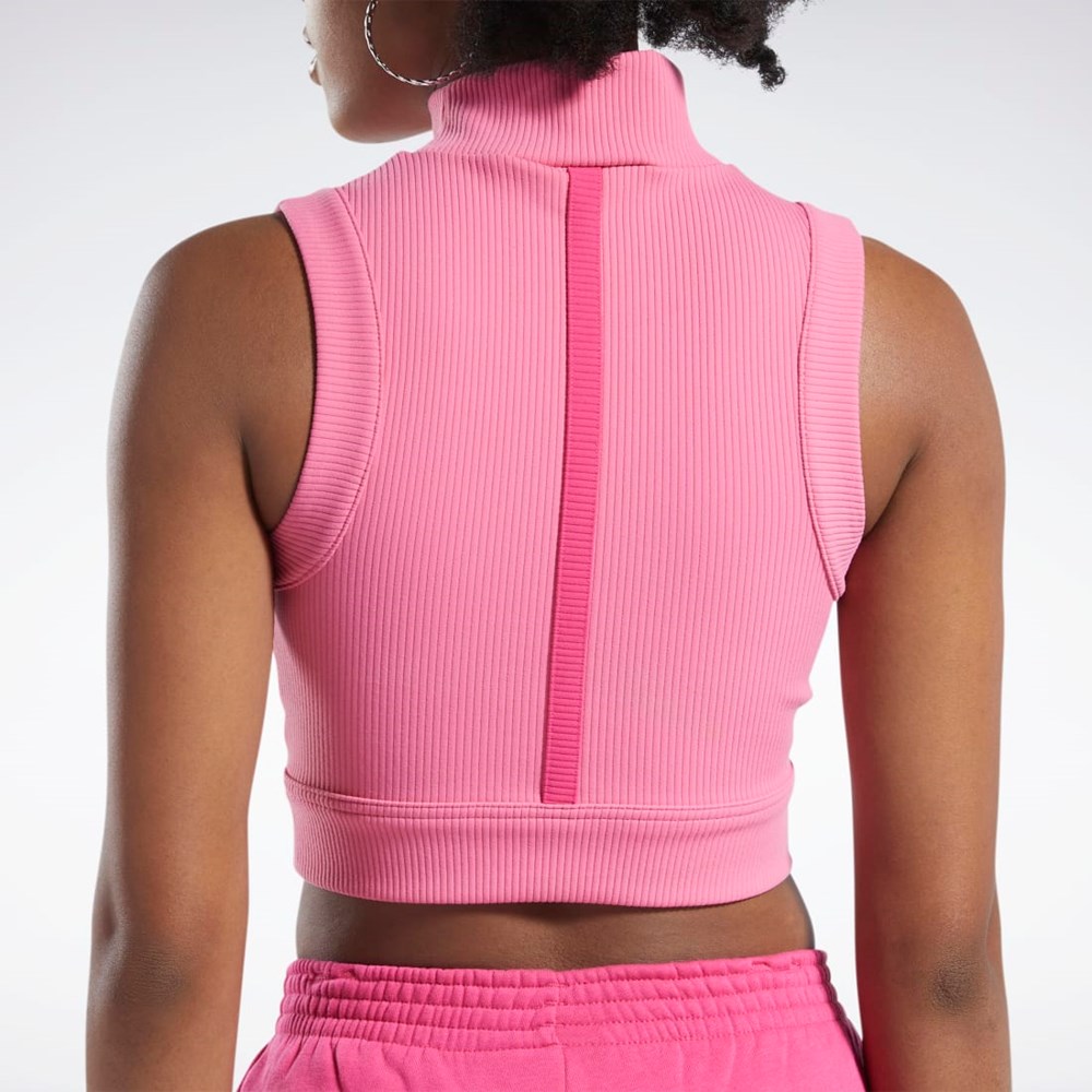 Reebok Cardi B Crop Top Rosas Rosas | 34GPWSBMD