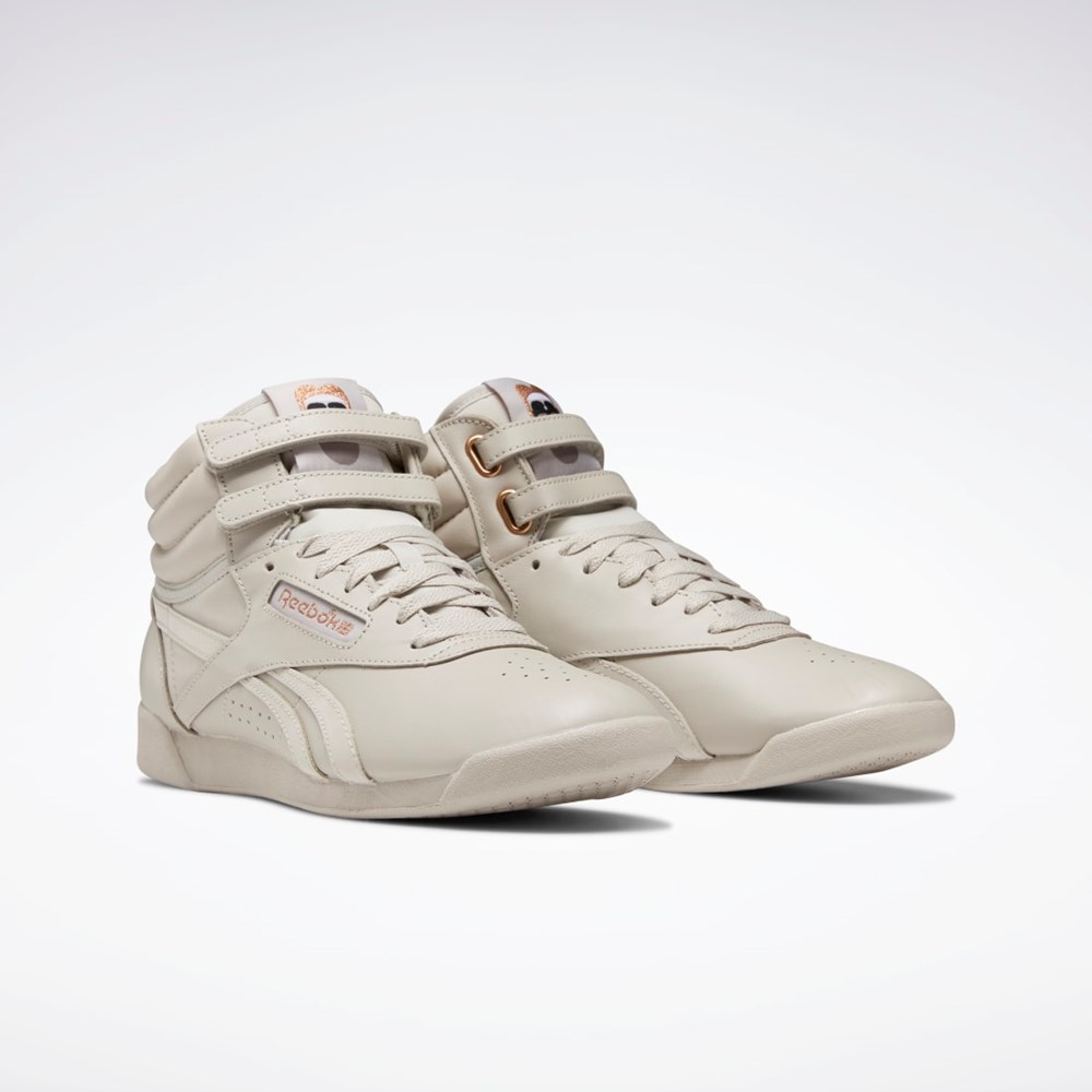 Reebok Cardi B Freestyle Hi Shoes Gris Blancas | 68SLEUCBG