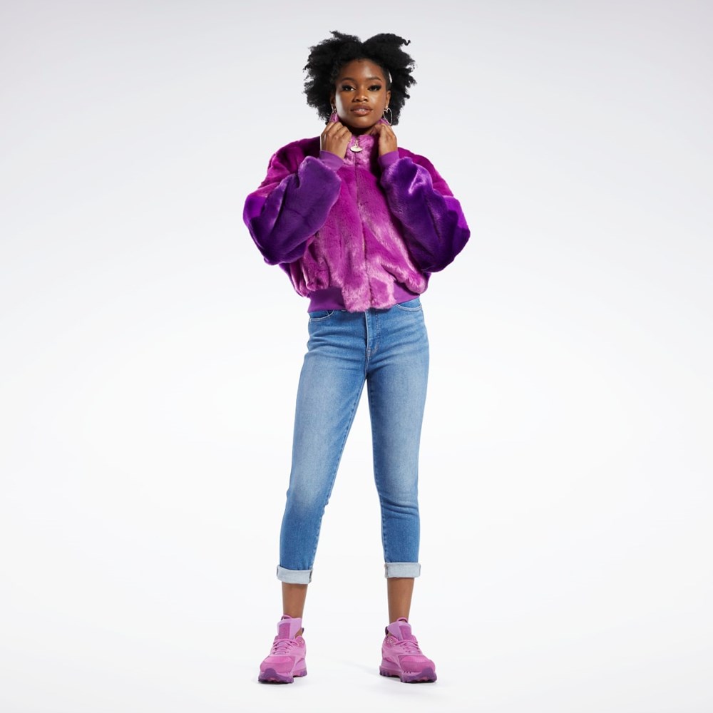 Reebok Cardi B Fur Ombre Jacket (Unisex) Ultraberry | 10LVZWERP
