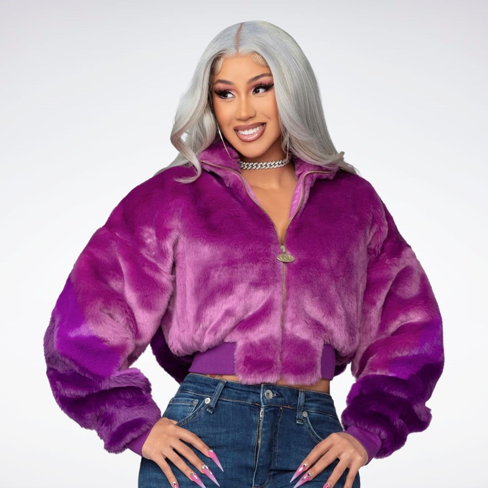 Reebok Cardi B Fur Ombre Jacket (Unisex) Ultraberry | 10LVZWERP