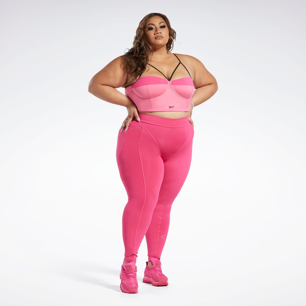 Reebok Cardi B High-Rise Tights (Plus Size) Rosas | 80UFJMLIX