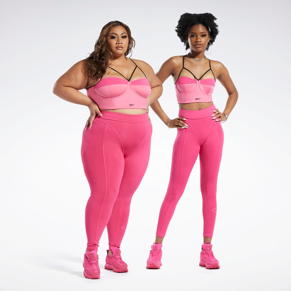 Reebok Cardi B High-Rise Tights (Plus Size) Rosas | 80UFJMLIX