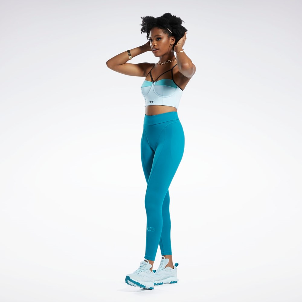 Reebok Cardi B High-Rise Tights Seaport Teal | 15QMCEPBV