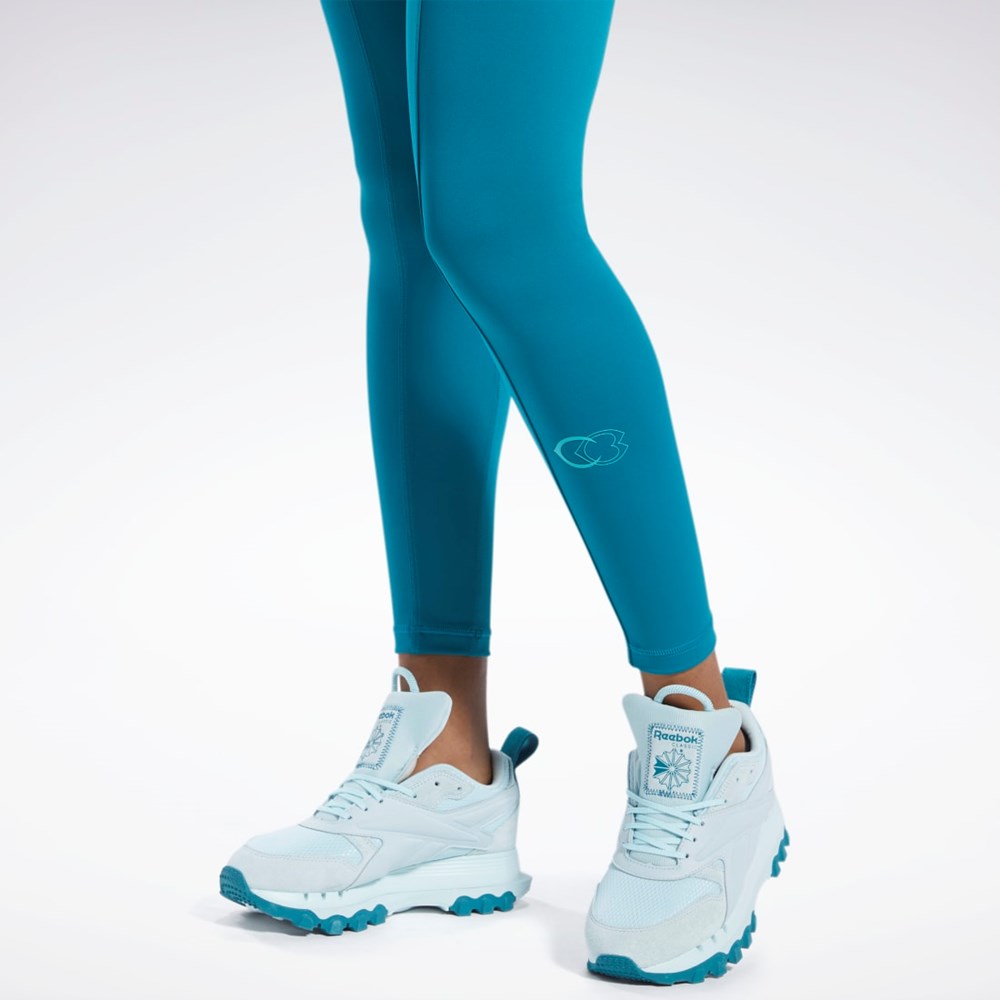 Reebok Cardi B High-Rise Tights Seaport Teal | 15QMCEPBV