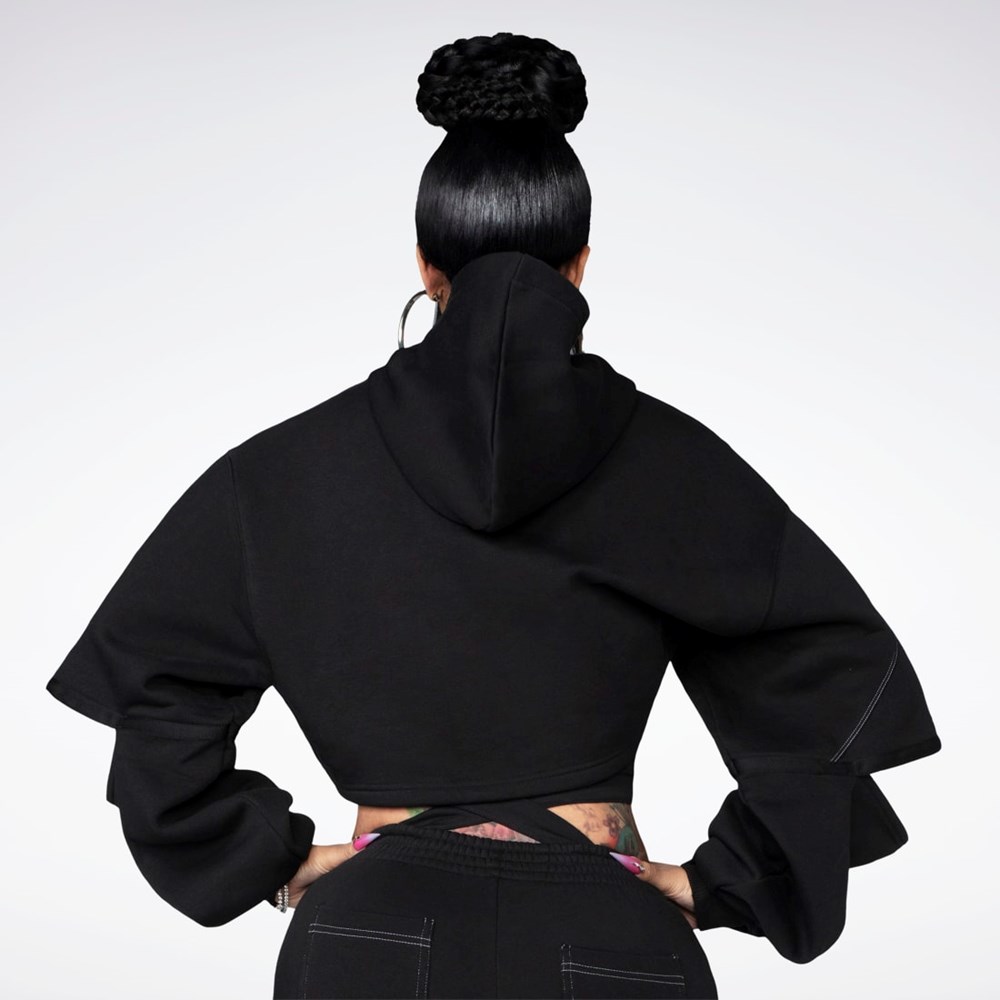 Reebok Cardi B Knit Hoodie Negras Negras | 25YDKRHQC