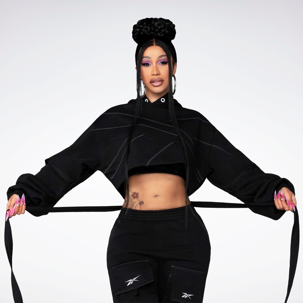 Reebok Cardi B Knit Hoodie Negras Negras | 25YDKRHQC