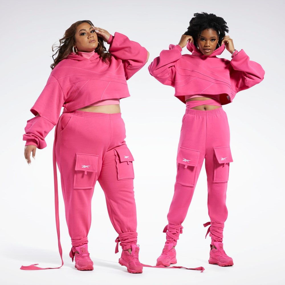 Reebok Cardi B Knit Hoodie Rosas Rosas | 58PIELXWK