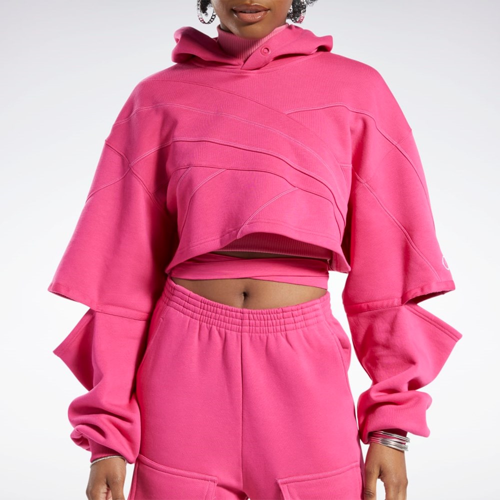 Reebok Cardi B Knit Hoodie Rosas Rosas | 58PIELXWK