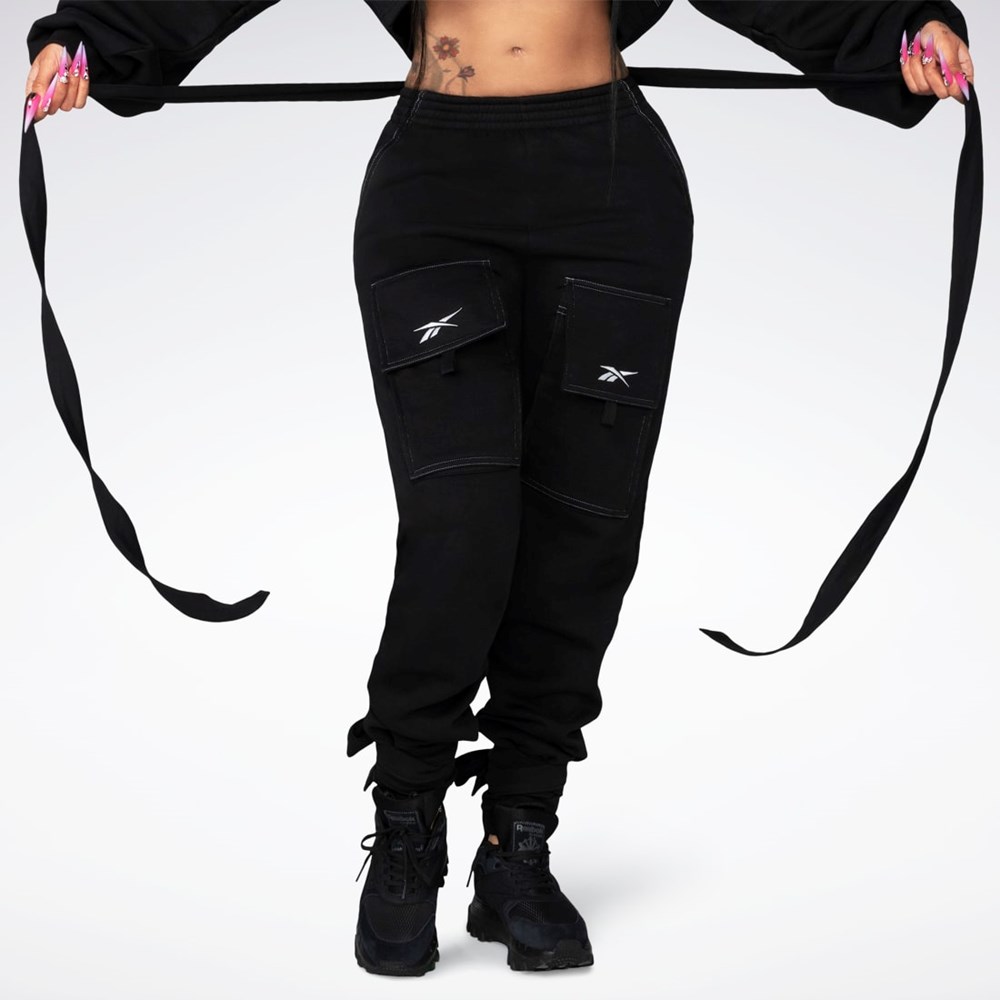 Reebok Cardi B Knit Pants Negras | 96ZRHVMEI