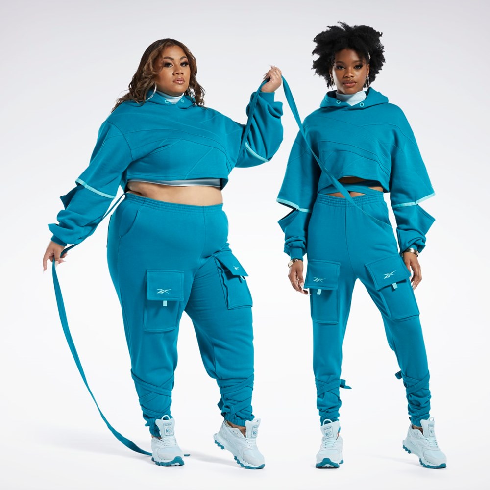 Reebok Cardi B Knit Pants Seaport Teal | 27UXJRGNF