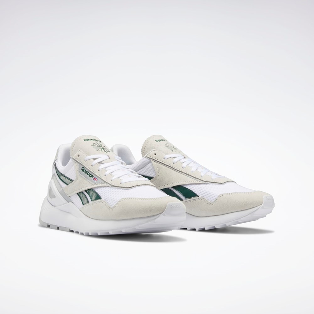 Reebok Classic Leather Legacy AZ Shoes Blancas Verde Oscuro Gris | 71KRMITPN