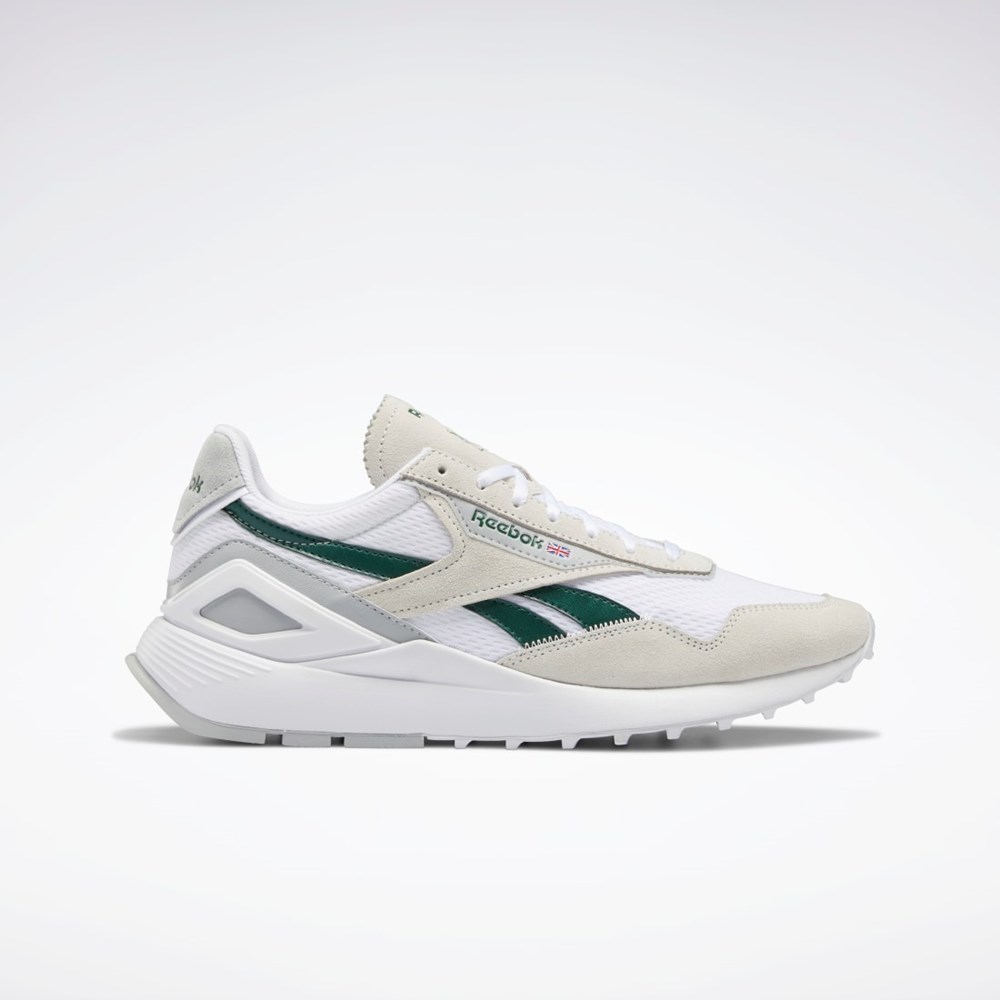 Reebok Classic Leather Legacy AZ Shoes Blancas Verde Oscuro Gris | 71KRMITPN