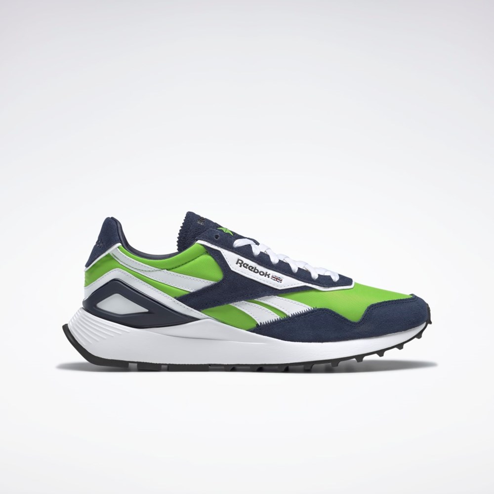 Reebok Classic Leather Legacy AZ Shoes Verde Azul Marino Blancas | 17ZJQMIPG