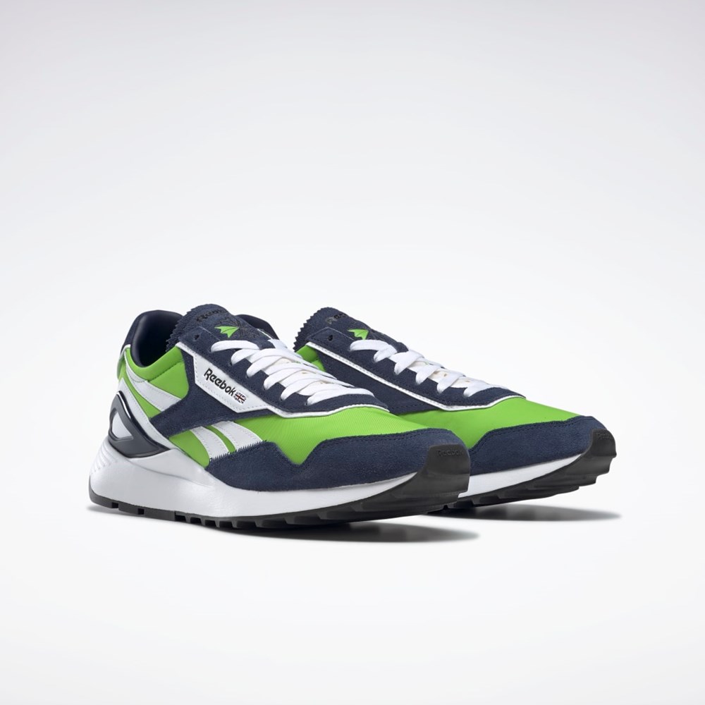 Reebok Classic Leather Legacy AZ Shoes Verde Azul Marino Blancas | 93WYUMVQH