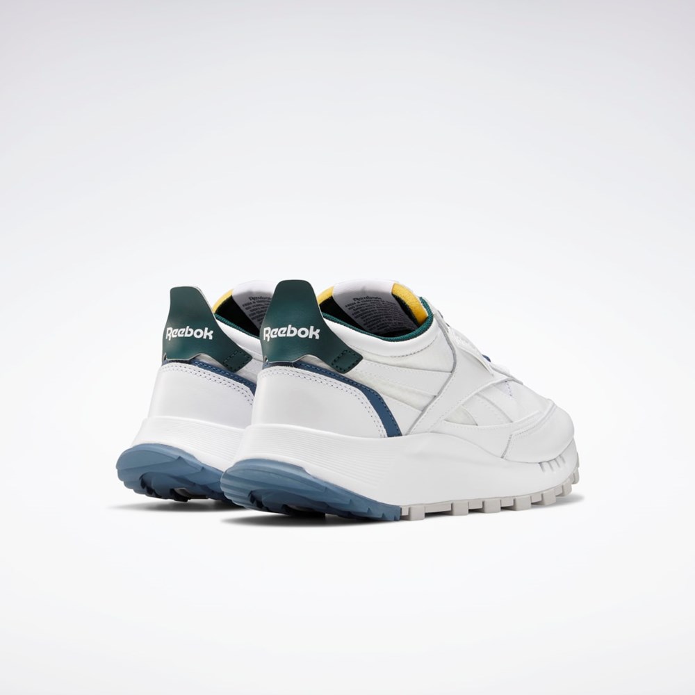Reebok Classic Leather Legacy Shoes Blancas Azules Verde | 65BLVKCAT