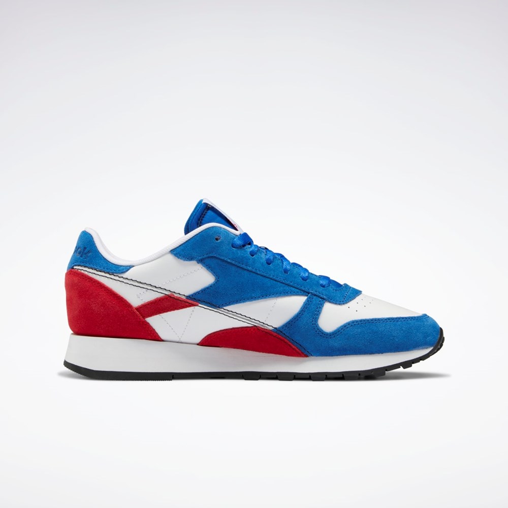 Reebok Classic Leather Make It Yours Shoes Azules Rojas Blancas | 27SNGKBEY