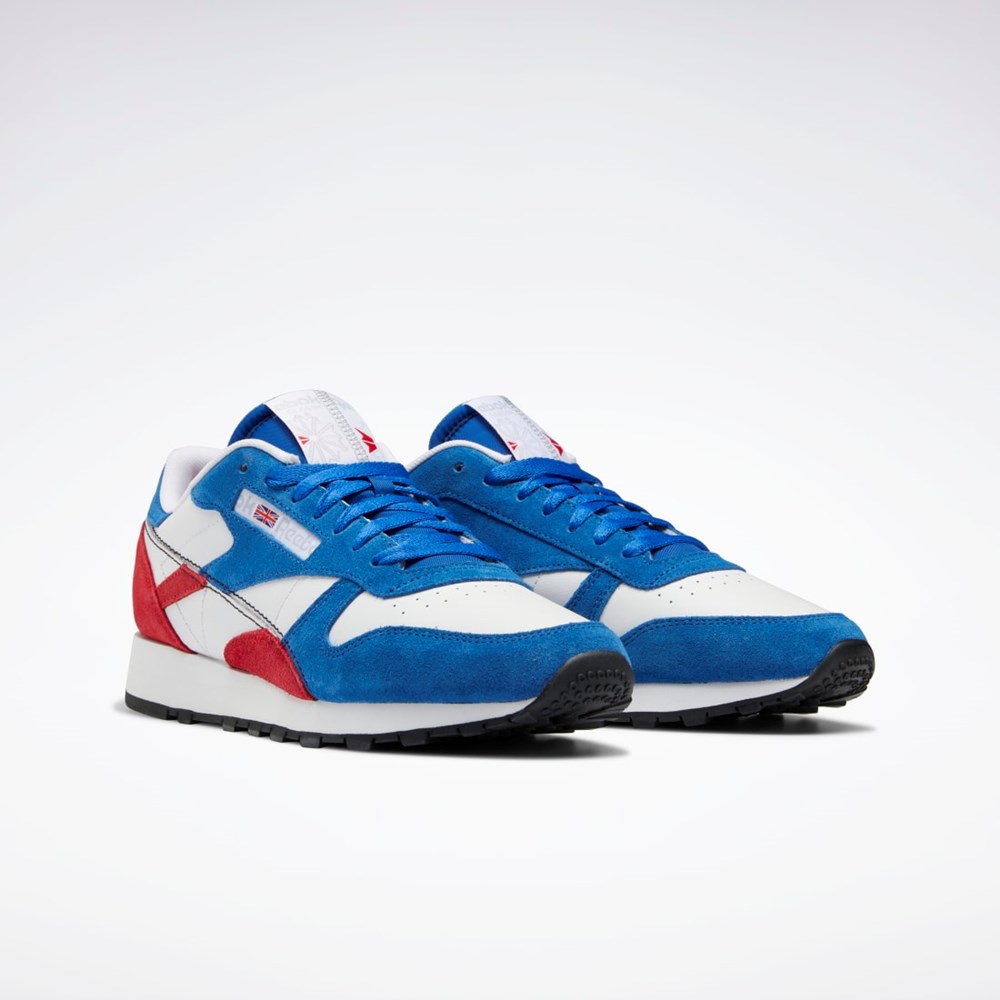 Reebok Classic Leather Make It Yours Shoes Azules Rojas Blancas | 27SNGKBEY