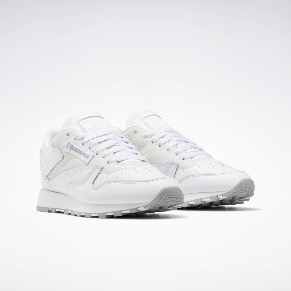 Reebok Classic Leather Make It Yours Shoes Blancas Gris | 30ABQGMLZ